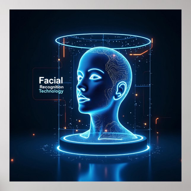 Poster "Reconhecimento facial com base em AI (Frente)