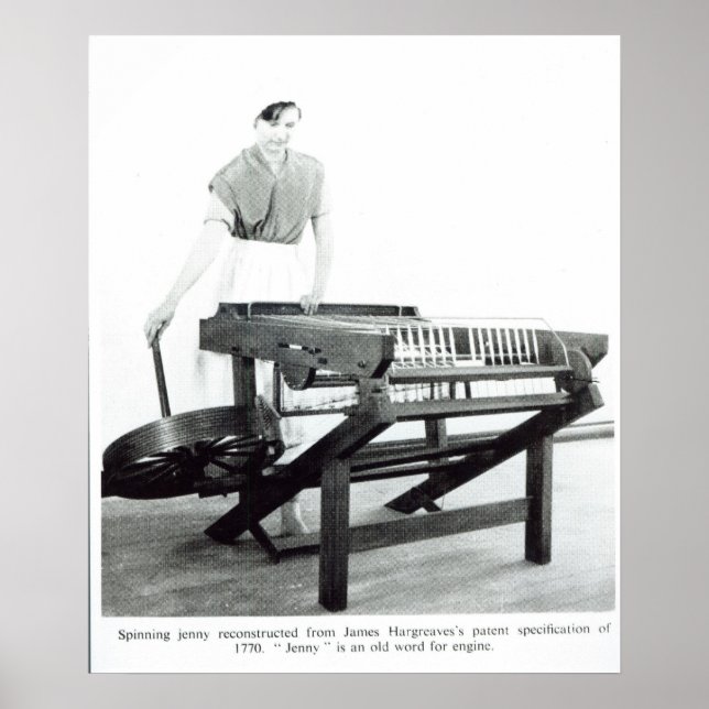 Póster Reconstrução da "Jenny Gritadora" de Hargreaves (Frente)