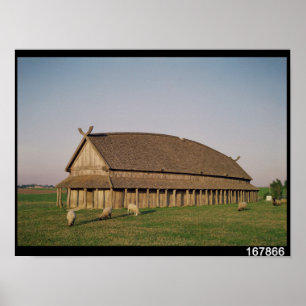 Póster Reconstrução de uma casa do século XI de Viking