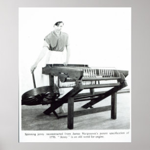 Póster Reconstrução do Jenny de giro de Hargreaves '