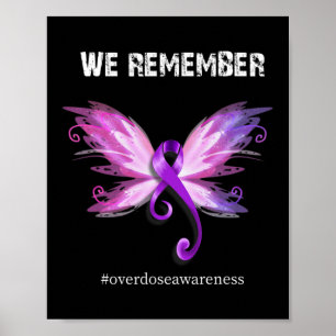 Poster Recordamos o Dia da Consciência da Sobredosagem Fi