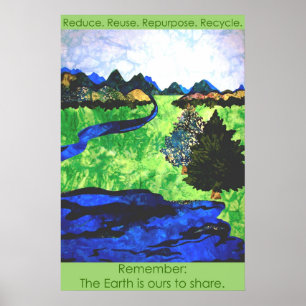 Poster "Recorde: A terra é nossa para compartilhar do"