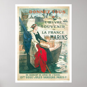Poster Recorde nossos marinheiros franceses - franceses