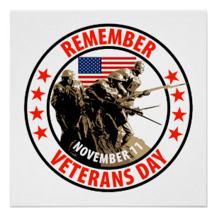Póster Recorde o dia de veteranos