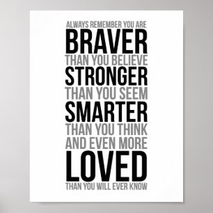 Poster Recorde sempre que você é mais bravo