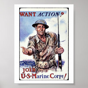 Póster Recruta do Usmc