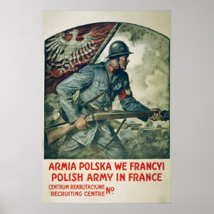 Poster Recrutamento da Primeira Guerra Mundial Polônia Ex