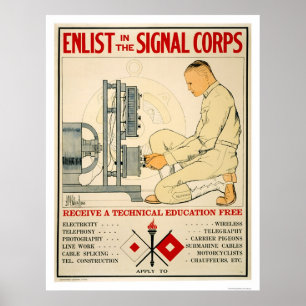 Póster Recrute no corpo 1919 do sinal