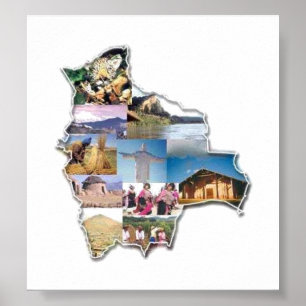 Poster recuerdo da Bolívia