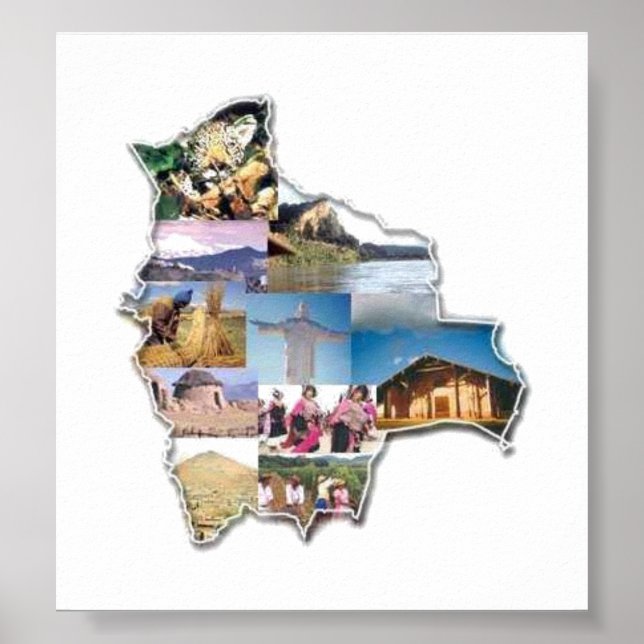 Poster recuerdo da Bolívia (Frente)