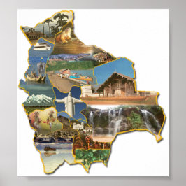 Poster recuerdo da Bolívia