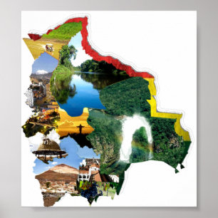 Poster recuerdo da Bolívia