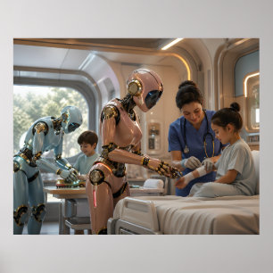 Poster Recuperação Pediátrica com Robô de IA
