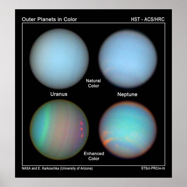 Póster Recursos atmosféricos em Urano e Netuno são rev (Frente)