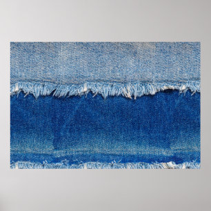Poster Recusar jeans. Tecido denim estampado estampado co