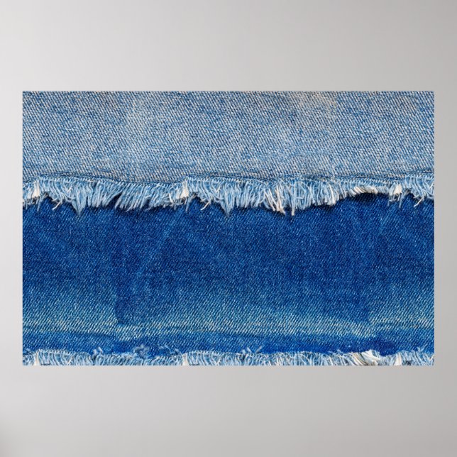 Poster Recusar jeans. Tecido denim estampado estampado co (Frente)