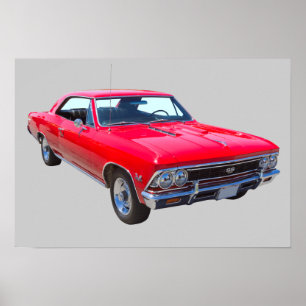 Poster Red 1966 Chevy Chevelle SS 396