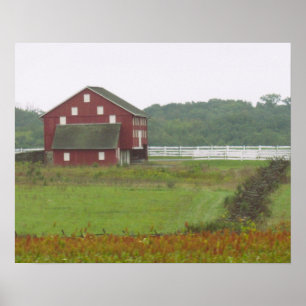Poster Red and White Barn Gettysburg, Pensilvânia