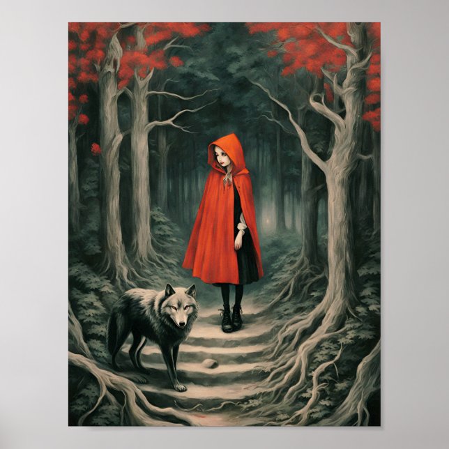 Poster Red and Wolf (Frente)