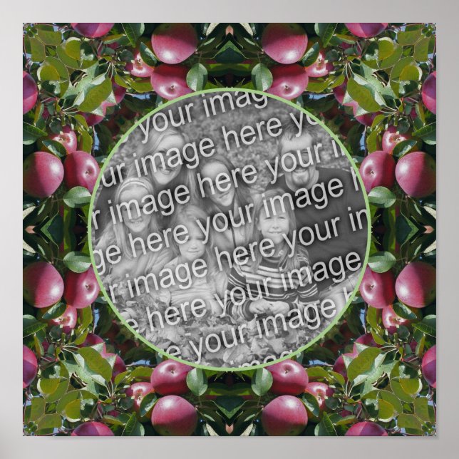 Poster Red Apple Nature Art Frame Crie sua própria foto (Frente)