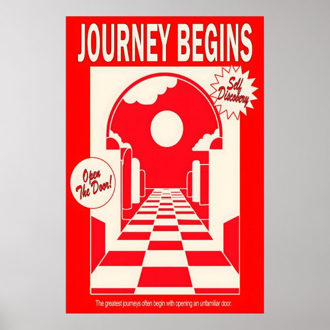 Poster Red Archway Art Print Journey Begins (Frente)