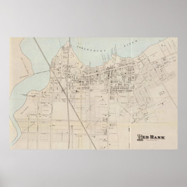 Póster Red Bank, Ner Jersey (Frente)