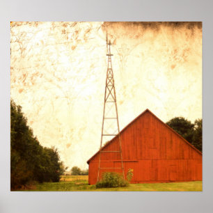 Póster Red Barn Art 2