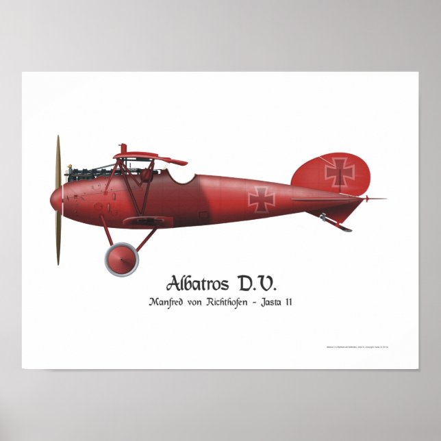Póster Red Baron Manfred von Richthofen Alemanha Voando A (Frente)