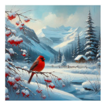 Red Bird e Winter Landscape 7