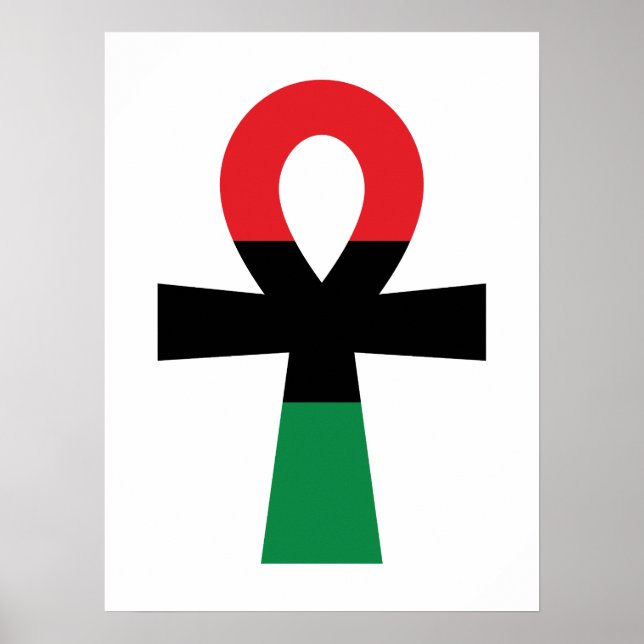 Poster Red, Black & Green Ankh (Frente)