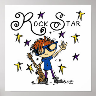 Poster Red Boy Rock Star