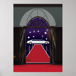 Póster Red Carpet Celebrity Limo