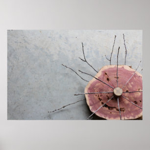 Póster Red Cedar Natural Eco-Art Escultura Oblíqua