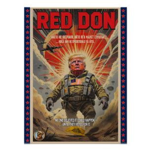 Póster Red Don - Poster de Arte Política Satírica