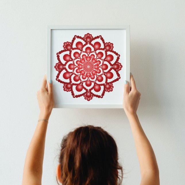 Póster Red Dot Mandala (Criador carregado)
