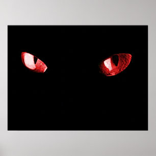 Póster Red Eyes Cat
