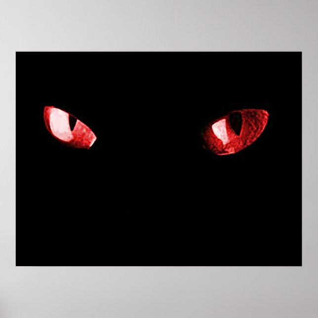Póster Red Eyes Cat (Frente)