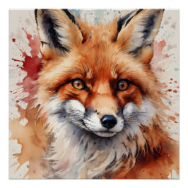 Póster Red Fox no 2 Poster brilhante