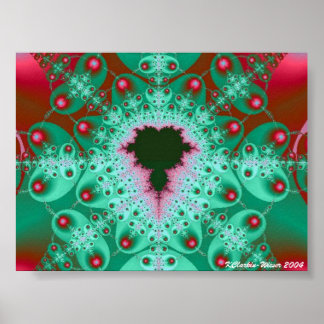Póster Red & Green Mandelbrot