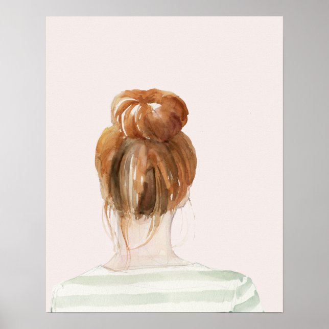 Poster Red Hair Top Knot (Frente)