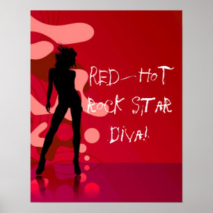 Póster Red Hot Rock Star Diva