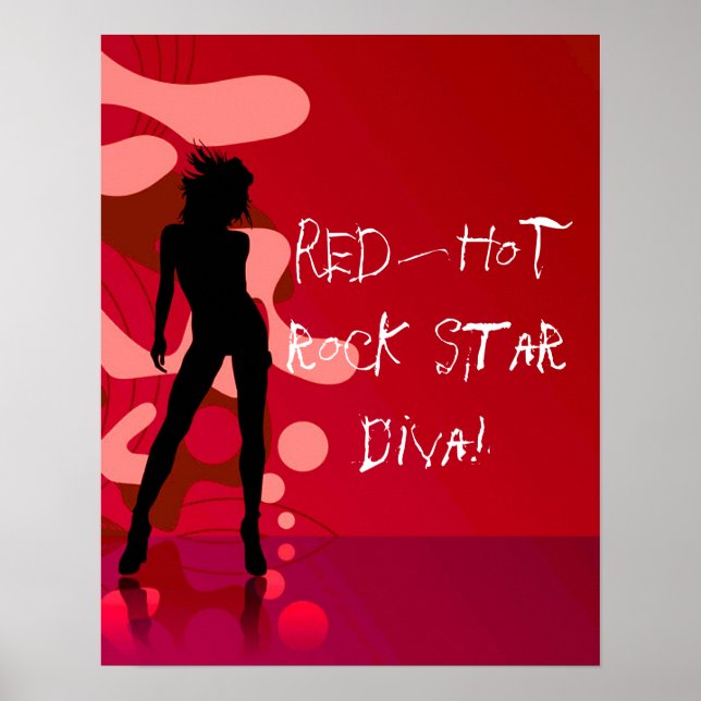 Póster Red Hot Rock Star Diva (Frente)