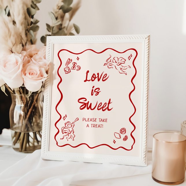 Poster Red Italiane Love Is Sweet (Criador carregado)