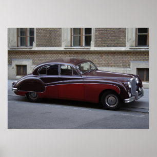 Póster Red Jaguar Mark IX