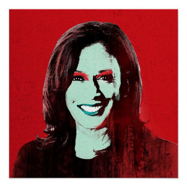 Póster Red Kamala Harris Pop Art (Frente)