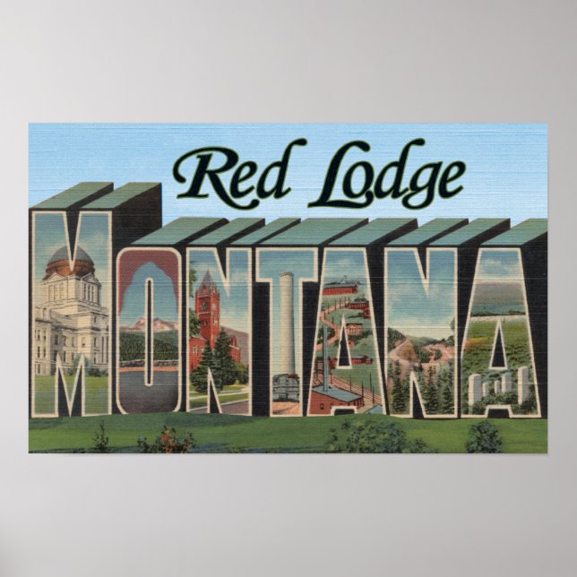 Póster Red Lodge, Montana (Frente)