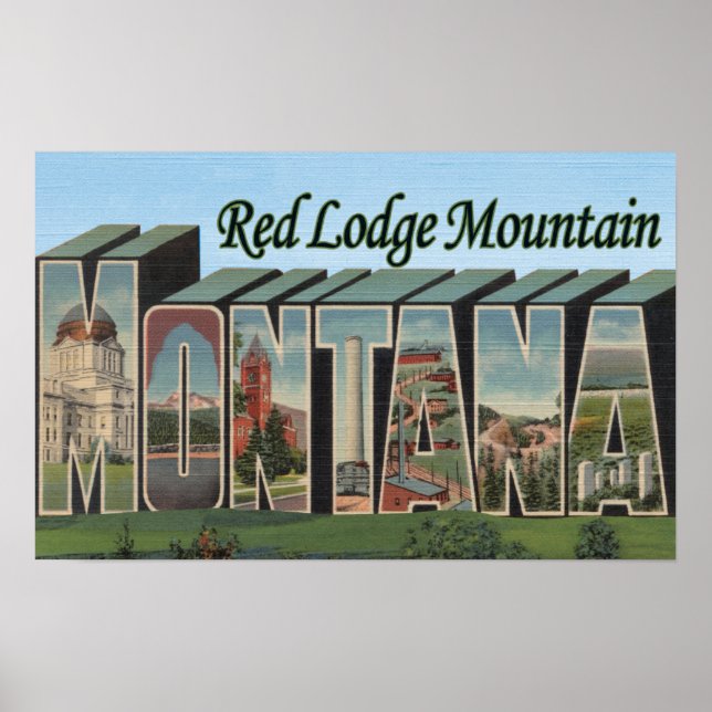 Poster Red Lodge Mountain, Montana (Frente)