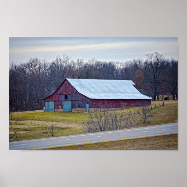 Poster Red Mississippi Barn no Dawn (Frente)
