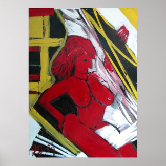 Poster Red Muse