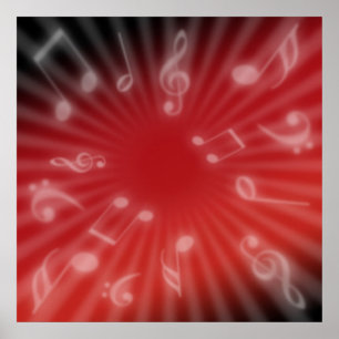 Poster Red Music
